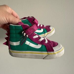 Vans Kids High-Top Sneakers - Green and Pink